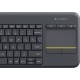KEYBOARD WITH TOUCH PAD MOUSE  K400 PLUS (920-007145) WIRELESS BLACK
